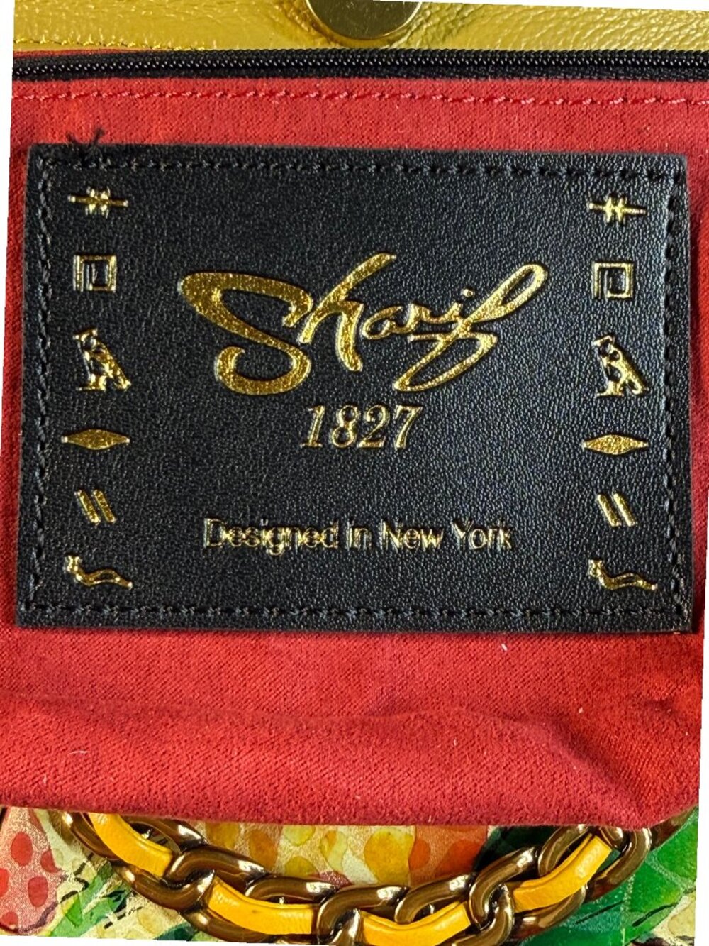 Sharif Legacy Sculpted Balloon "Sunshine" Floral Leather Crossbody Bag - New - Picture 9 of 11